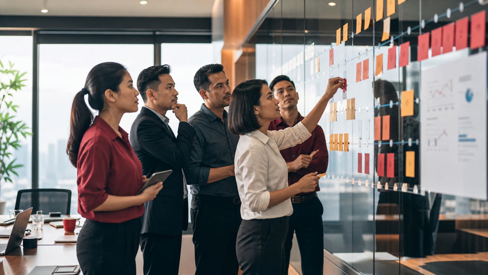 Business planning workshop illustration