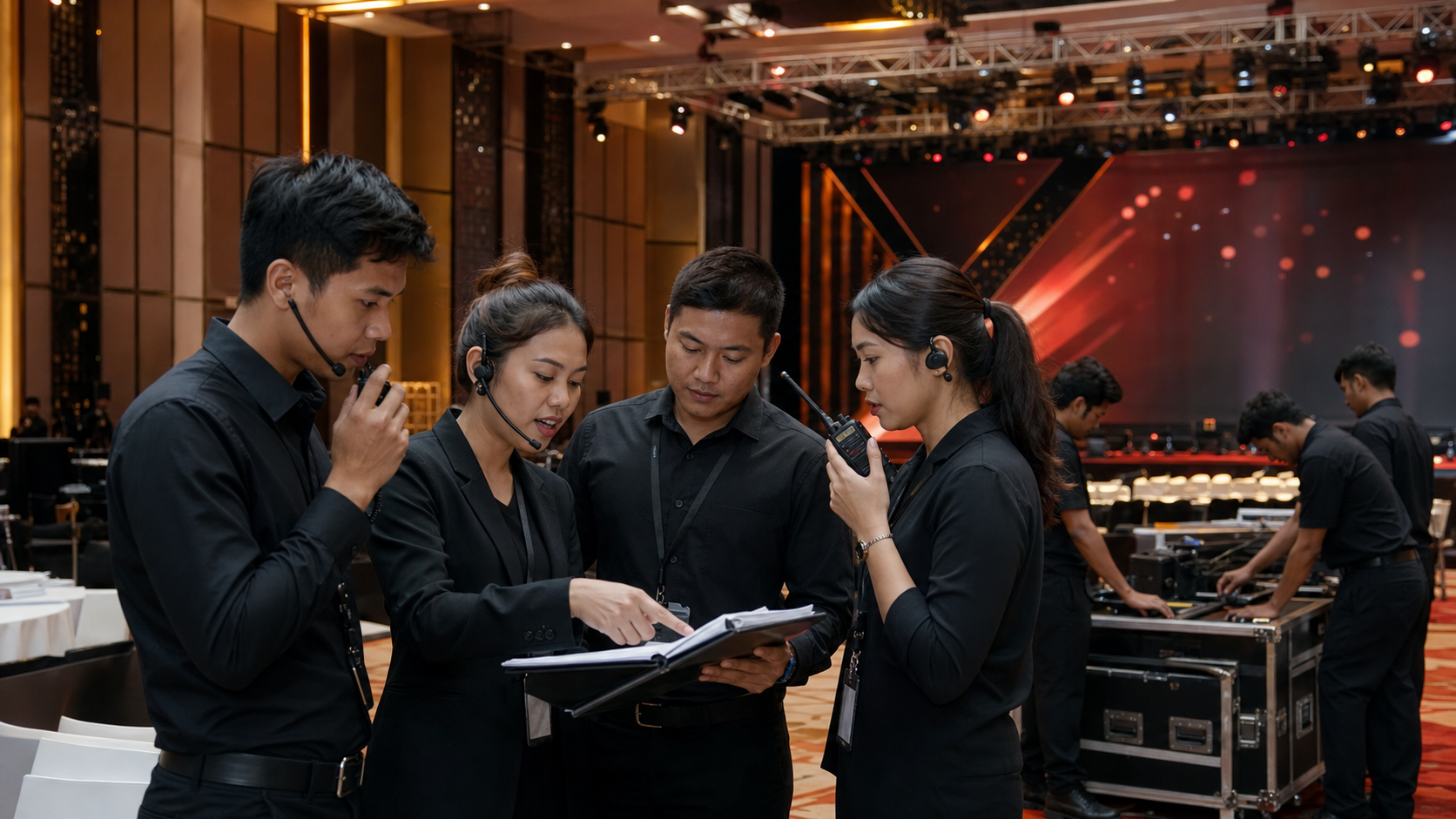Event planning and delivery illustration