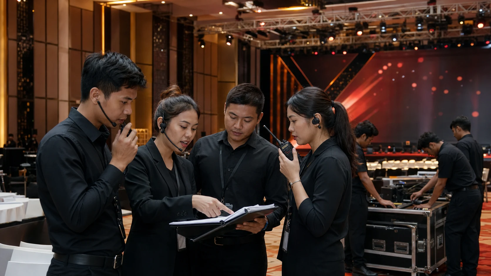 Event planning and delivery illustration